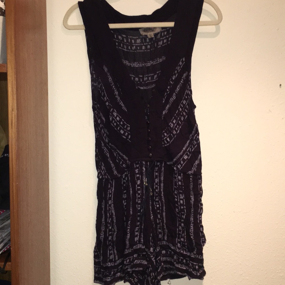 Blue romper with design